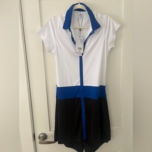 NWT DAILY SPORTS | Leyla Golf Dress white blue black size medium
